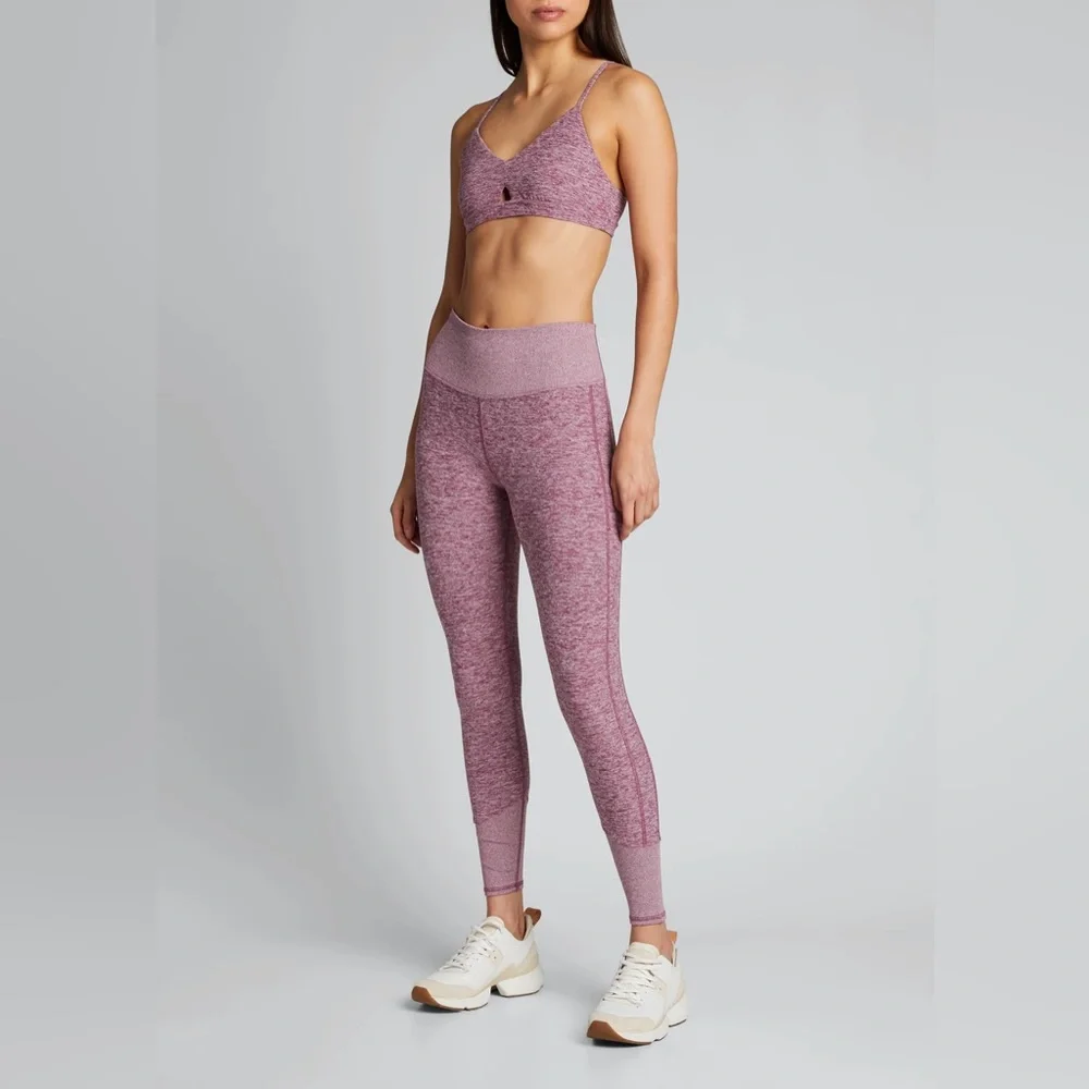 Alo Yoga High Waist Alosoft Lounge Leggings Pink Dragonfruit Heather Size M